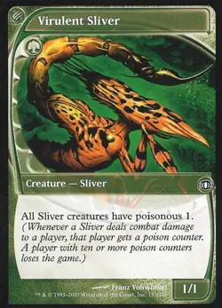 Virulent Sliver - Light Play MTG Futuresight - Image 1