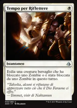 MTG Magic AKH Amonkhet - 1x ITA EX 033 U Tempo per Riflettere - Image 1