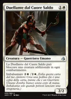 MTG Magic AKH Amonkhet - 1x ITA EX 035 U Duellante dal Cuore Saldo - Image 1