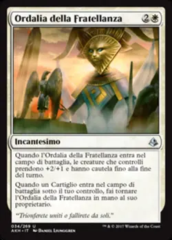 MTG Magic AKH Amonkhet - 1x ITA EX 034 U Ordalia della Fratellanza - Image 1