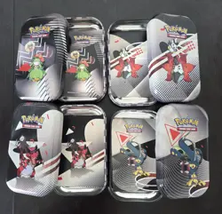Pokemon Black Bolt & White Flare Unova Mini Tin Set of 4 ** EMPTY ** - Image 2