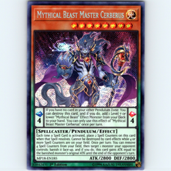 Yugioh Mythical Beast Master Cerberus MP18-EN185 1st Edition Secret Rare - NM 💎 - Image 1