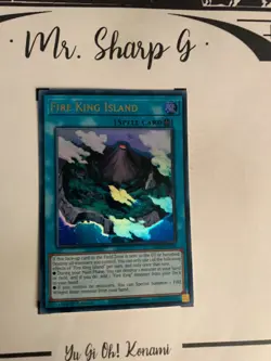 FIRE KING ISLAND - 1st EDITION RA03-EN059 ENGLISH Yu-Gi-OH! CARD ULTRA RARE HOLO - Image 3