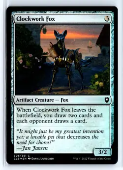 FOIL Clockwork Fox Baldur's Gate Common - MTG Magic the Gathering Card - Image 1