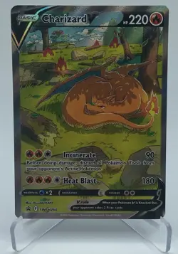Charizard V SWSH260 Sword & Shield Full Art Black Star Promo Pokemon Card NM - Image 1