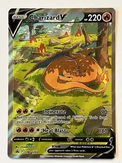 Charizard V SWSH260 Sword & Shield Full Art Black Star Promo Pokemon Card NM - Image 1