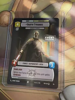 SDCC 2025 Star Wars Unlimited Darth Tyranus Event Exclusive Card - Image 1