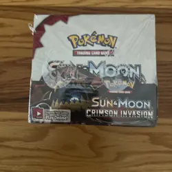 Pokemon Sun and Moon Crimson Invasion Booster Box Card Game - FACTORY SEALED - Image 1