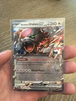 Bloodmoon Ursaluna ex Prize Pack Series 7 Promo Pokemon Card Stamp - Image 1