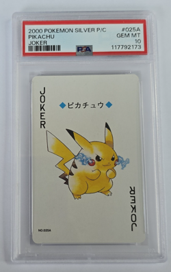 2000 Japanese Pokemon Pikachu #025A Joker Silver Playing Card PSA 10 Gem Mint - Image 1
