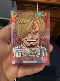 Sanji PRB01-001 L ONE PIECE Card The Best PRB-01 Japanese Leader Parallel NM - Image 1