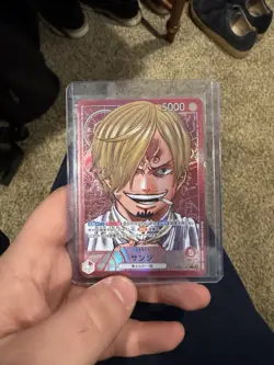 Sanji PRB01-001 L ONE PIECE Card The Best PRB-01 Japanese Leader Parallel NM - Image 3