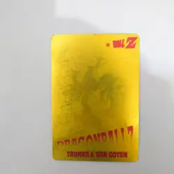 Dragon Ball Z Sun Goku Trunks Goten Gold Card Used Collectible - Image 2