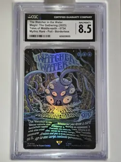 MTG CGC 8.5 UB: The Lord Of The Rings Watcher in the Water Borderless Foil M 734 - Image 1