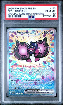 2025 POKEMON PRE EN-PRISMATIC EVOLUTIONS #163 PECHARUNT EX PSA 10 - Image 1