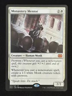 1x MTG Monastery Mentor - Double Masters 2022 (2X2) #21 - Magic the Gathering - Image 1