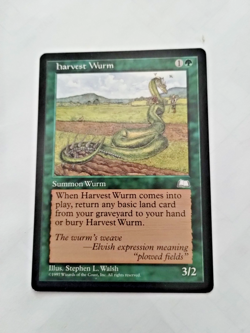 MTG Harvest Wurm Weatherlight Regular Common - Some Edge Wear - - Image 1
