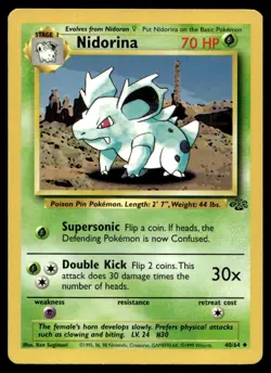 Pokemon TCG Jungle #40/64 Nidorina NM - Image 1