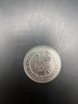 Pichu Pokemon Battle Coin Silver Japanese Very Rare Nintendo Japan - Image 1
