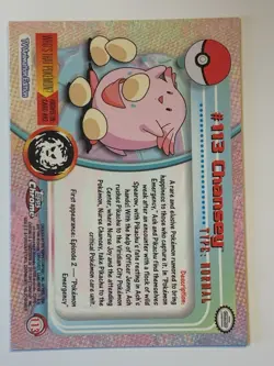 2000 Topps Chrome Pokemon Series 2 #113 Chansey FREE COMBINED SHIPPING - Image 2