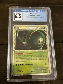 POkemon 2010 HeartGold & SoulSilver Meganium Prime Holo #109/123 CGC 6.5 - Image 1