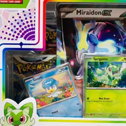 Pokemon Sprigatito Paldea Collection Scarlet & Violet Miraidon ex 4 Pack 3 Promo - Image 2