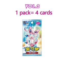 1-Pack Pokemon GEM Cards (4 Cards ) - Not Sealed Booster Box - Eevee Edition Gif - Image 1