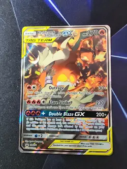 Pokemon Reshiram & Charizard GX SM201 Promo Ultra Rare Near Mint Condition - Image 1