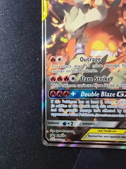 Pokemon Reshiram & Charizard GX SM201 Promo Ultra Rare Near Mint Condition - Image 2