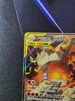 Pokemon Reshiram & Charizard GX SM201 Promo Ultra Rare Near Mint Condition - Image 3
