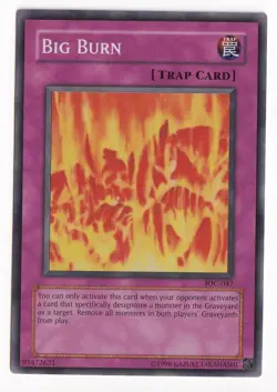YUGIOH TCG BIG BURN IOC-047 SUPER UNLIMITED EDITION 1996 - Image 1