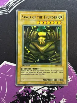 Yugioh Sanga of the Thunder MRD-025 Super Rare 1st Edition MP Faded Metal Raider - Image 2