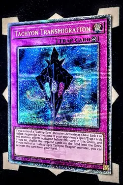 Tachyon Transmigration RA04-EN220 Quarter Century Rare 1st Edition Yugioh - Image 1