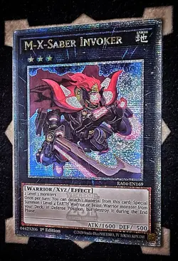 M-X-Saber Invoker RA04-EN169 Quarter Century Rare 1st Edition Yugioh - Image 1