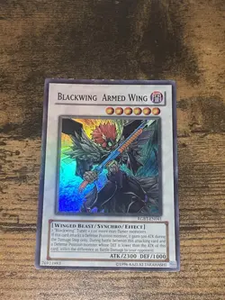 Yugioh Blackwing Armed Wing RGBT-EN041 Unlimited - Super Rare Holo - MP - Image 1