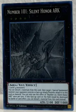 YuGiOh Number 101: Silent Honor ARK Ghost Rare LED9-EN000 English 1st Edition NM - Image 3