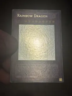 Yugioh Rainbow Dragon (Misprint) GLAS-EN036 Ghost Rare 1st Edition NM - Image 3