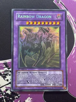 Yugioh Rainbow Dragon (Misprint) GLAS-EN036 Ghost Rare 1st Edition NM - Image 4
