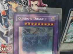 Yugioh Rainbow Dragon (Misprint) GLAS-EN036 Ghost Rare 1st Edition NM - Image 2