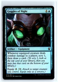 FOIL Goggles of Night 74 Baldur's Gate Common - MTG Magic the Gathering Card - Image 1