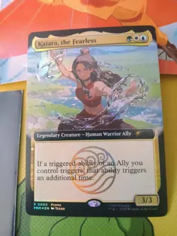 Magic X Avatar SDCC Promo Card Katara The Fearless 2025 Mtg Foil + Bag + - Image 3