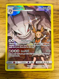 N-MINT! Steelix (247/236) Sun & Moon Cosmic Eclipse Secret Rare Pokemon Card! - Image 1