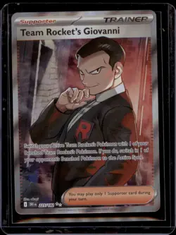 Team Rocket’s Giovanni 225/182 Full Art Trainer - Secret Rare - NM Pokemon Card - Image 1