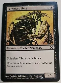 MTG Magic The Gathering Card Spineless Thug Creature Zombie Mercenary Black X - Image 1