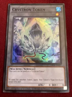 YuGiOh crystron token super op28-en027 nm in hand - Image 1