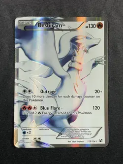 Pokemon TCG Reshiram 113/114 Zekrom 114/114 Black and White Holo Card Full Art - Image 4
