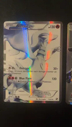 Pokemon TCG Reshiram 113/114 Zekrom 114/114 Black and White Holo Card Full Art - Image 2