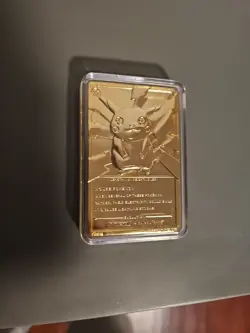Pokemon Gold Card Pikachu 23k GOLD Plated Trading Card 1999 - Image 3
