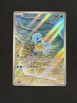 Pokemon Card 2023 Squirtle 170/165 Scarlet Violet 151 Illustration Rare NM MT B - Image 1