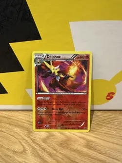 Pokemon Card Delphox 26/146 XY Rare Reverse Holo Foil Base Set LP 2014 - Image 1